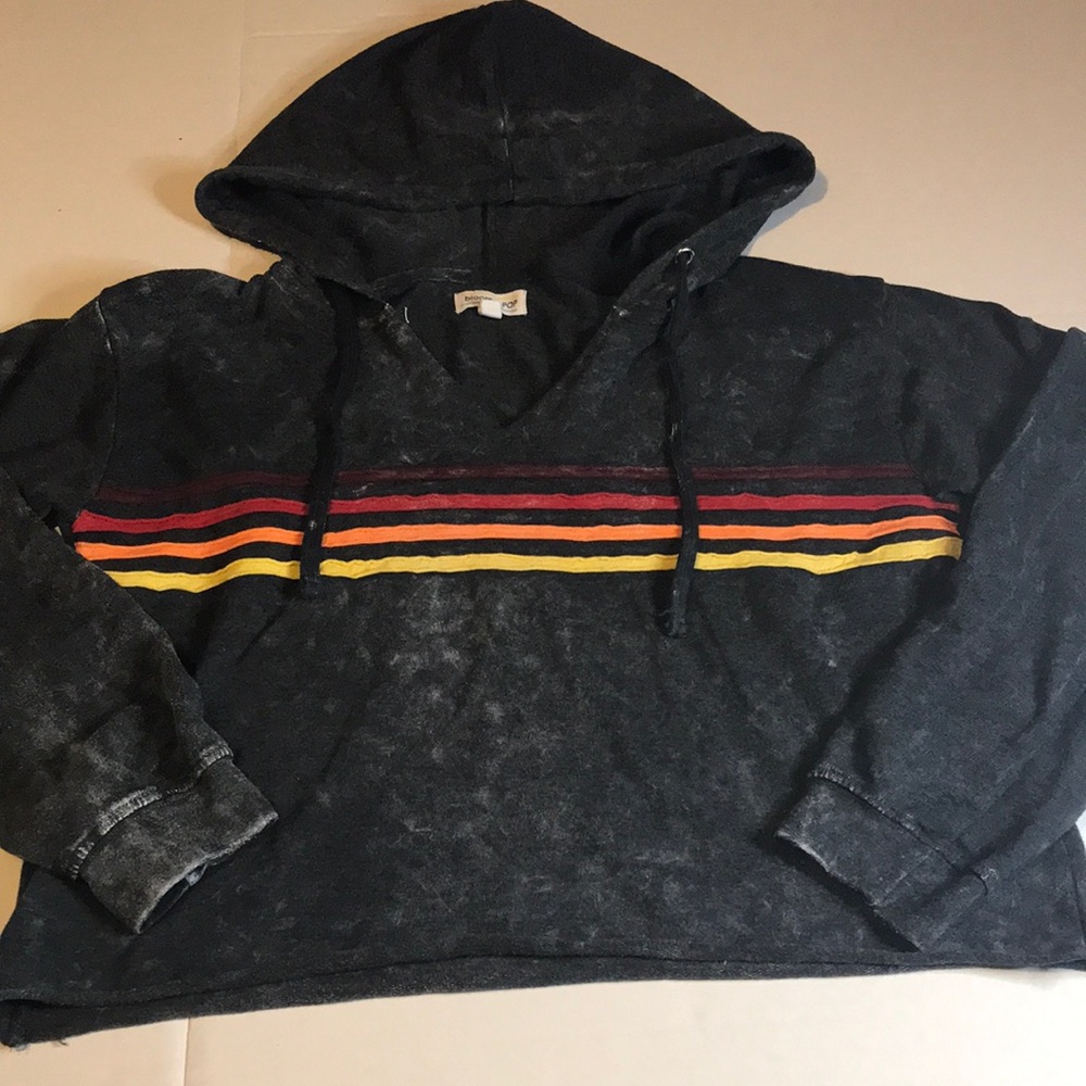 Bloom+POP grey cropped hoodie